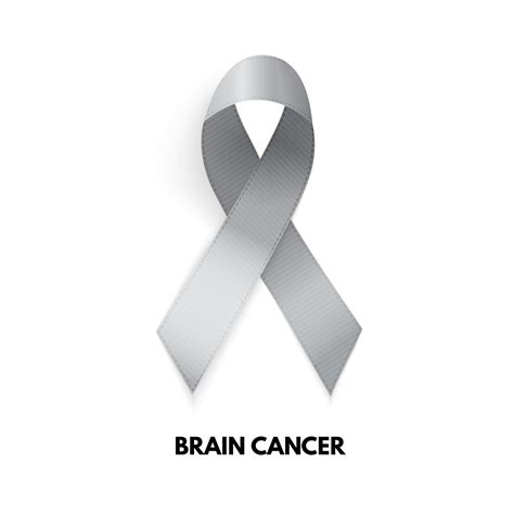 Grey Ribbon Brain Cancer Sign Vector Illustration 3058139 Vector Art