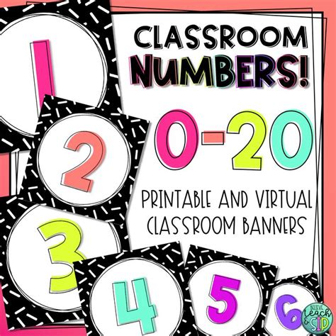 Updated 0 40 Classroom Numbers Bannersposters Printable And Digital