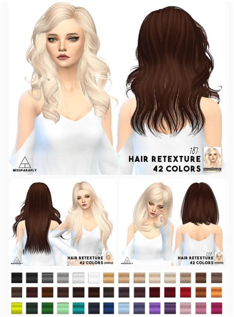 Miss Paraply Hair Retextures Mixed Bag Of Alpha Hair • Sims 4 Downloads