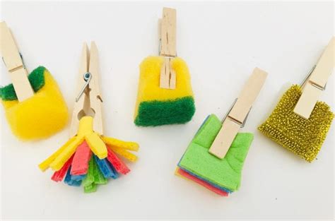 Diy Sponge Paint Brush Splodgy Fun Kids Crafts