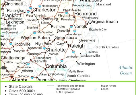 Western North Carolina Important Cities In North Carolina