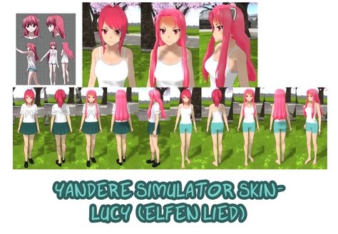 Yandere Simulator Lucy Elfen Lied Skin By Imaginaryalchemist On