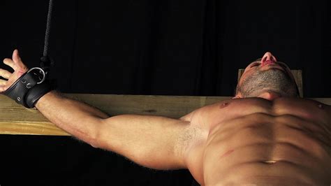 Latin Muscle Jock Tied Up And Dominated In Bondage Dungeon