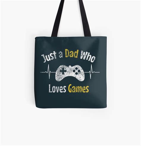 Just A Dad Who Loves Games Mens Funny Gamer Heartbeat T By Yulidor
