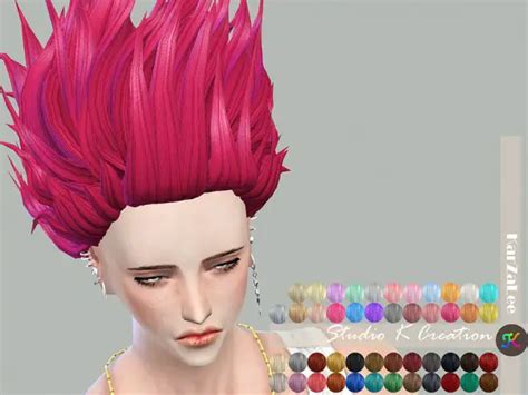 Studio K Creation Animate Hair 81 Hisoka Sims 4 Hairs