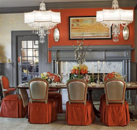 Get The Look Ornate Mantels Red Dining Room Dining Room Design
