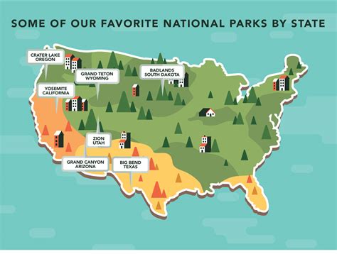 Some Of Our Favorite National Parks By State Map Blog Forever Resorts