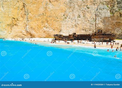 Shipwreck Beach Zakynthos Island Greece Editorial Stock Image
