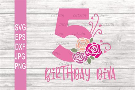 Download 5th Birthday SVG |Girl birthday SVG (416496) | Cut Files ...