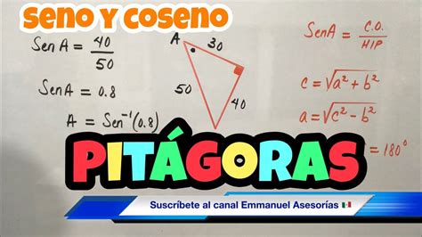 Teorema De PitÁgoras Y Funciones Trigonométricas Súper Fácil Youtube