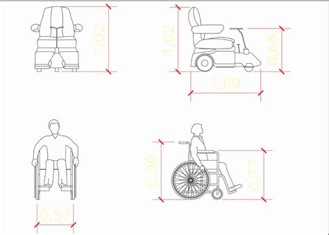Wheelchair In Autocad Download Cad Free 4632 Kb Bibliocad