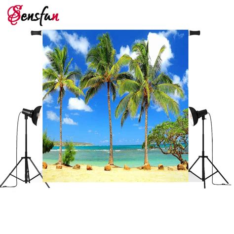 8ft X 10ft Tropical Beach Backdrops Computer Printed Photography