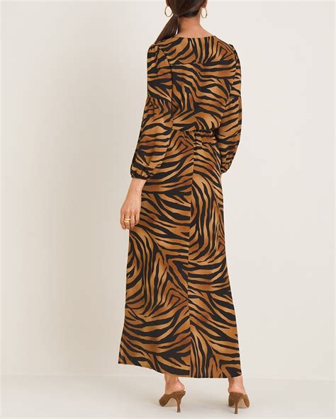 Tiger Print Maxi Dress Chico S