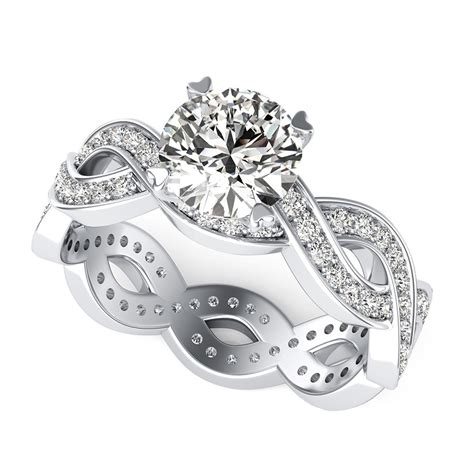 Free shipping & returns visit la visit los angeles showroom. Eternity Infinity Twist Engagement Ring - Edwin Novel Jewelry Design
