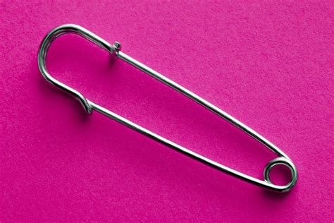 Free Image Of Safety Pin On A Bright Pink Freebiephotography