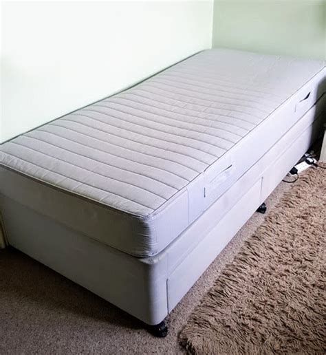 Ikea Single Bed Sultan Hedfors Mattress And Allek Base With 2 Drawers In Good Condition In