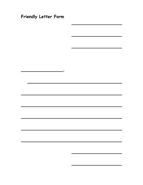 7 Best Images Of Printable Friendly Letter Format Blank Friendly