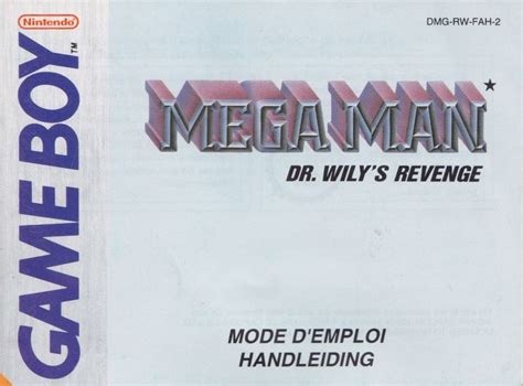 Mega Man Dr Wilys Revenge 1991 Game Boy Box Cover Art Mobygames