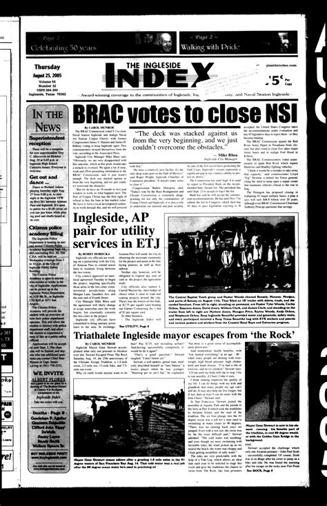 The Ingleside Index (Ingleside, Tex.), Vol. 55, No. 32, Ed. 1 Thursday