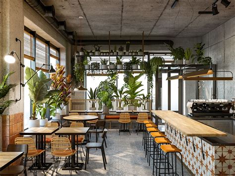 Samba Cafe Interior On Behance Bistro Interior Coffee Shop Interior