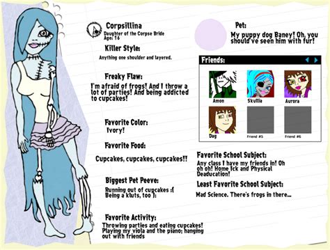 Corpsillina Character Bio Sheet Redone By Invisibledesire On Deviantart