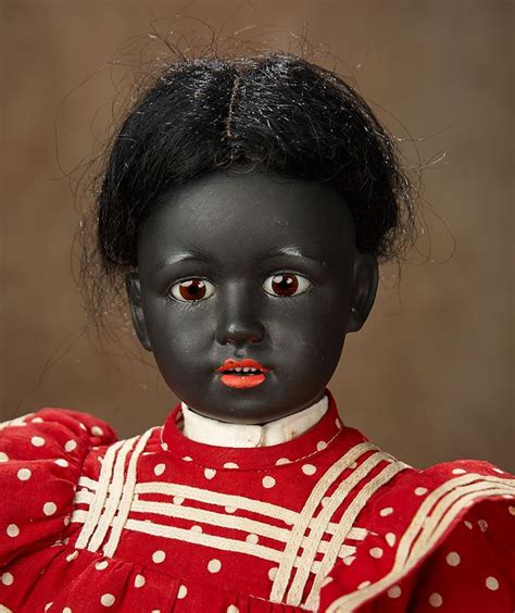 German Black Complexioned Bisque Character 1368 Toy Collection Antique Dolls Wool