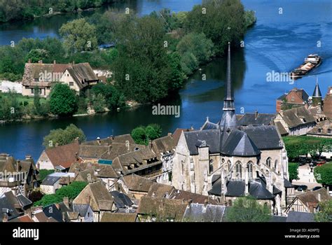 Petit Andely Les Andelys And River Seine Haute Normandie Normandy