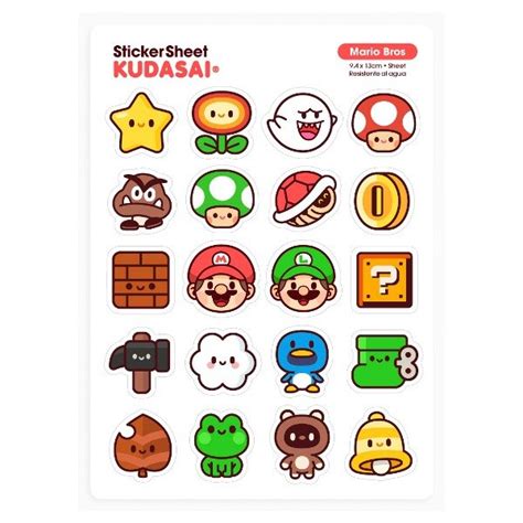 Sticker Sheet Mario Bros Kudasai