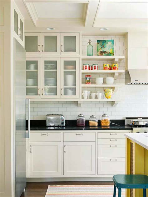 Open shelves, much like glass cabinet doors, open up your storage areas and put everything on display for everyone to see. How to Buy Kitchen Cabinets | Glass front cabinets, Open ...