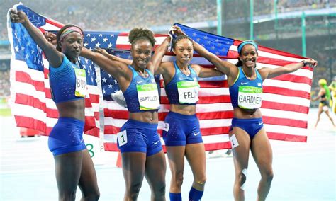 Usa Women Win Olympic Sprint Relay Gold As Gb Blasts To Brilliant
