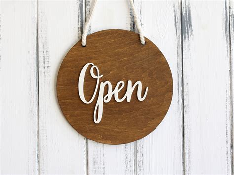 Open Sign Open Closed Sign Double Sided Sign Reclaimed Wood Etsy