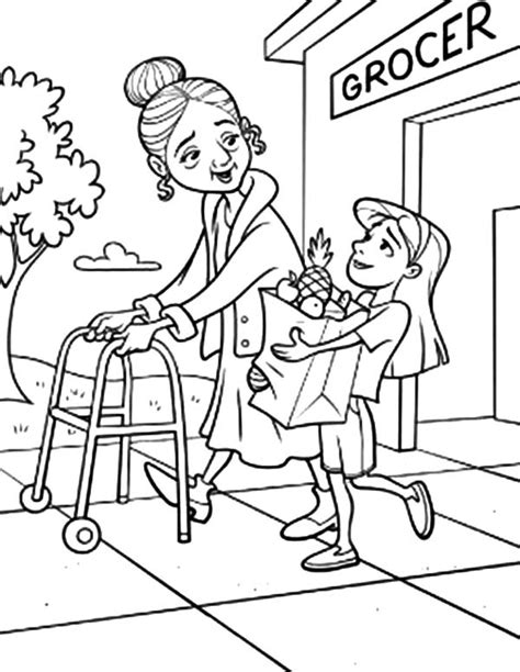 Drawing Together Helping Others Coloring Pages Coloring Sky