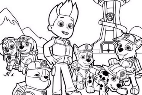 Unas divertidas láminas de la Patrulla canina para colorear | Colorear