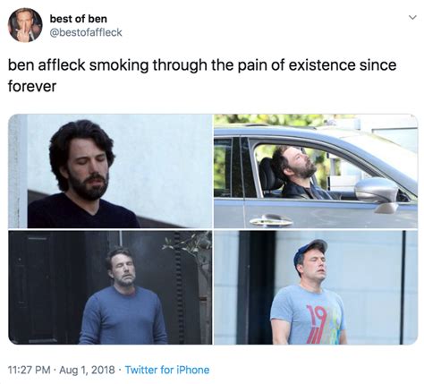 Ben Affleck Smoking Through The Pain Of Existence Since Forever Ben