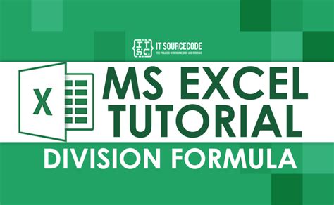 How To Divide Using Division Formula In Excel