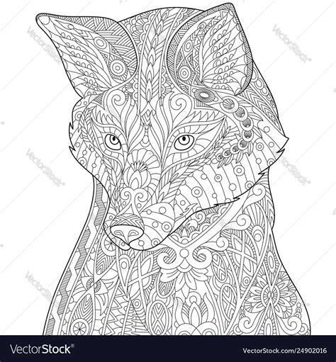 Free Printable Adult Coloring Pages Fox