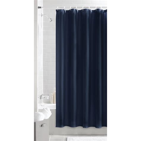 Navy Blue Fabric Shower Curtain 70 X 72 Mainstays Classic Waffle