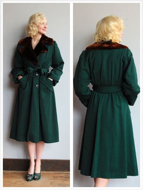 1940s coat houndstooth winter coat by dethrosevintage 1940s coat vintage fashion vintage