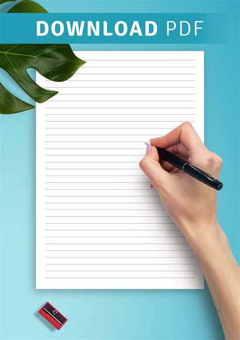 Download Printable Lined Paper Template 6mm Pdf