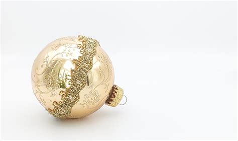 Gold And Gold Glitter Bauble Free Stock Photo Public