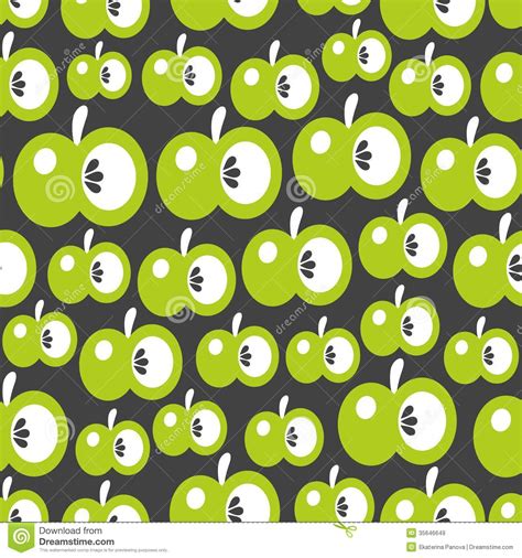 Green Apples Seamless Texture Stock Vector Illustration Of Fresh