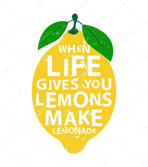 When Life Gives You Lemons Make Lemonade Motivational Quote Hand