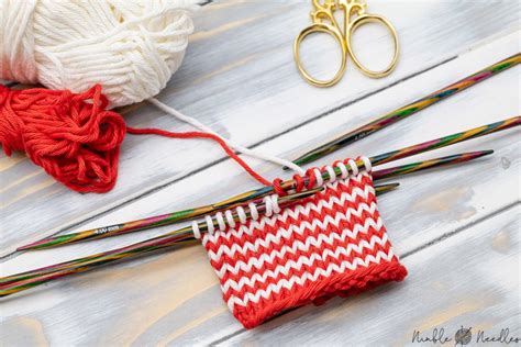The icelandic knitter's jogless join. Knitting jogless stripes in the round for beginners ...