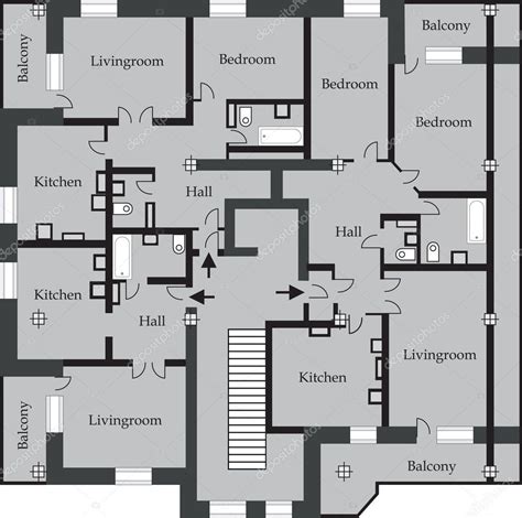 Archionline sélectionne pour vous le meilleur des plans d'architectes : plan d'une maison moderne — Image vectorielle Surovtseva ...
