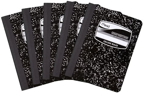 Mead Composition Notebook College Ruled 100 Sheets 5 Pack 72930 Free