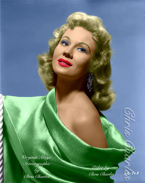 Virginia Mayo Color Stereographic By Chris Charles From Bw Scan Old Hollywood Glamour Golden