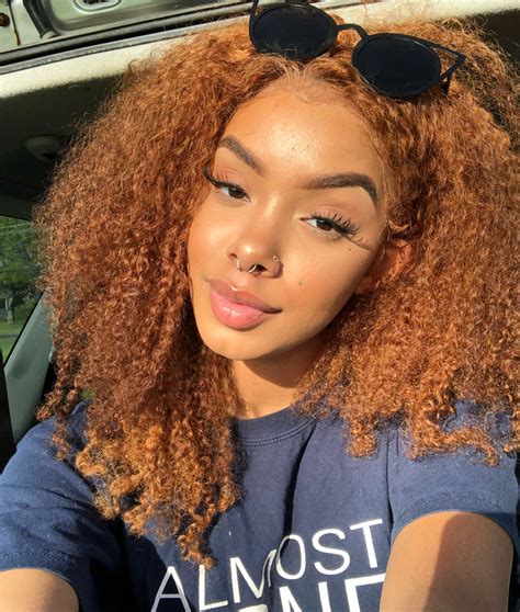 𝓰𝓲𝓷𝓰𝓮𝓻 Ginger Hair Color Natural Hair Styles Dyed Curly Hair