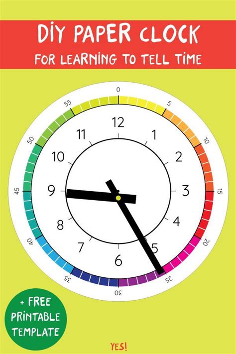 Learn About Time Printable Clock Template Yes We Made This Paper