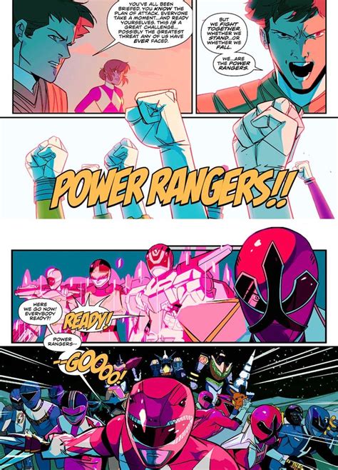 A Comic Page With The Words Power Rangers Written On It And An Image Of