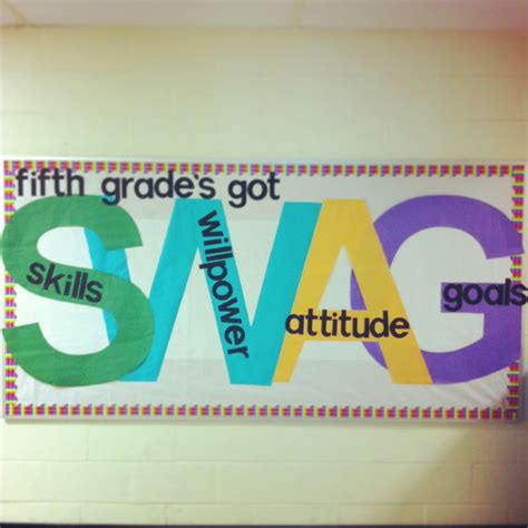 Fifth Grade Swag School Bulletin Boards Back To School Bulletin